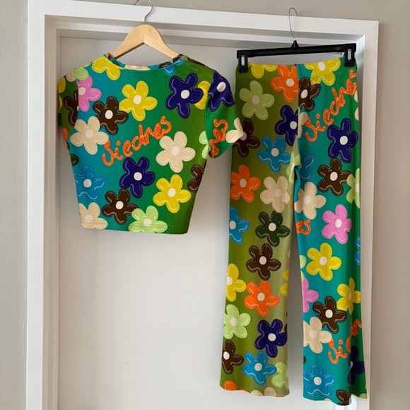 SIEDRES Size XS Vintage inspired Floral Retro Pants - BOHO - Picture 5 of 7